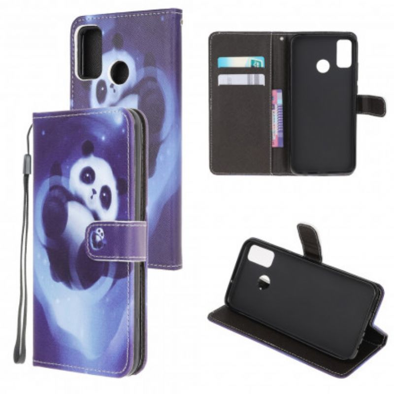 Flip Cover Til Moto G50 Panda Space Strappy