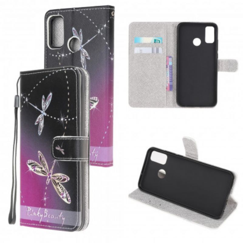 Flip Cover Til Moto G50 Thong Dragonflies