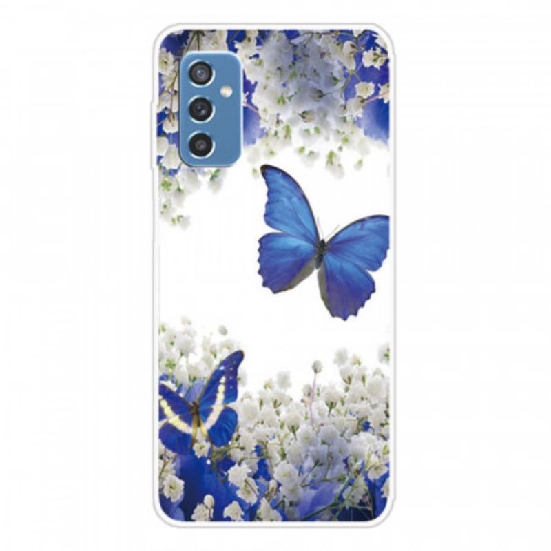 Cover Samsung Galaxy M52 5G Mystisk Sommerfugl