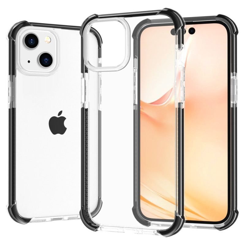 Cover iPhone 14 Gennemsigtige Farvede Kanter