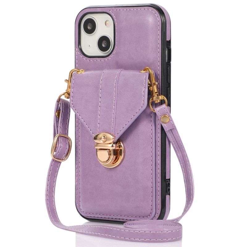 Cover iPhone 14 Punge Etui Crossbody Tegnebog