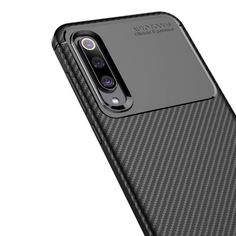 Cover Xiaomi Mi 9 SE Mørkeblå Fleksibel Kulfibertekstur Beskyttelse