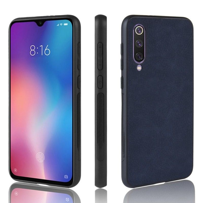 Cover Xiaomi Mi 9 SE Mørkeblå Realistisk Lædereffekt