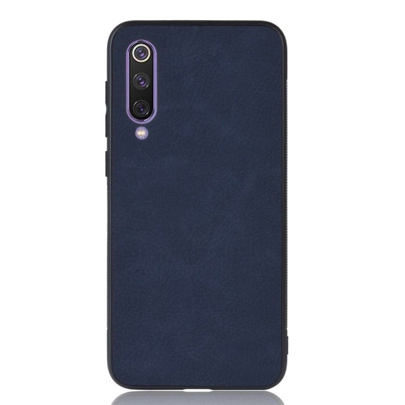 Cover Xiaomi Mi 9 SE Mørkeblå Realistisk Lædereffekt