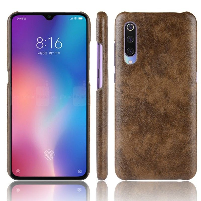 Cover Xiaomi Mi 9 SE Sort Præstationslychee-Lædereffekt Original