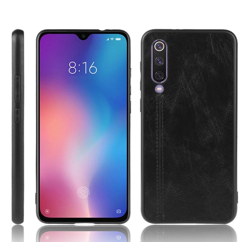 Cover Xiaomi Mi 9 SE Sort Syet Lædereffekt