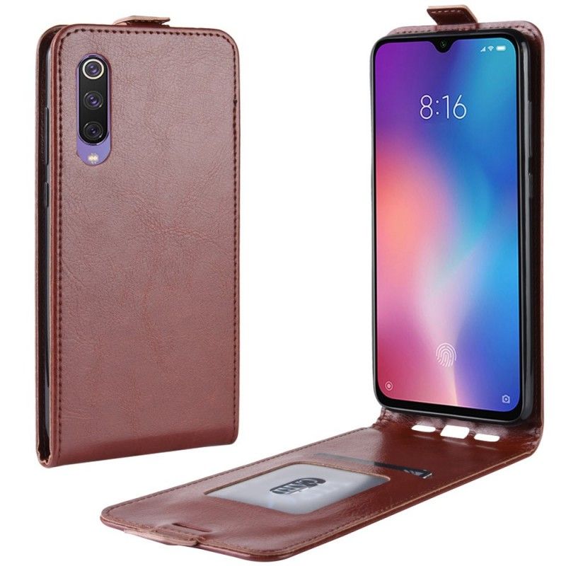 Flip Cover Læder for Xiaomi Mi 9 SE Sort Retro Foldning