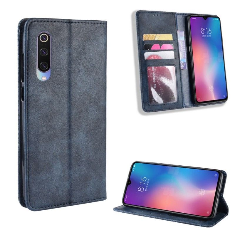 Læder Cover for Xiaomi Mi 9 SE Sort Mat Læder Effekt