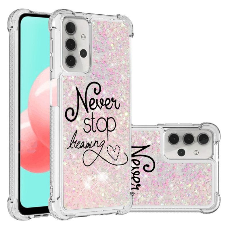 Cover for Samsung Galaxy A32 5G Glitter Træ