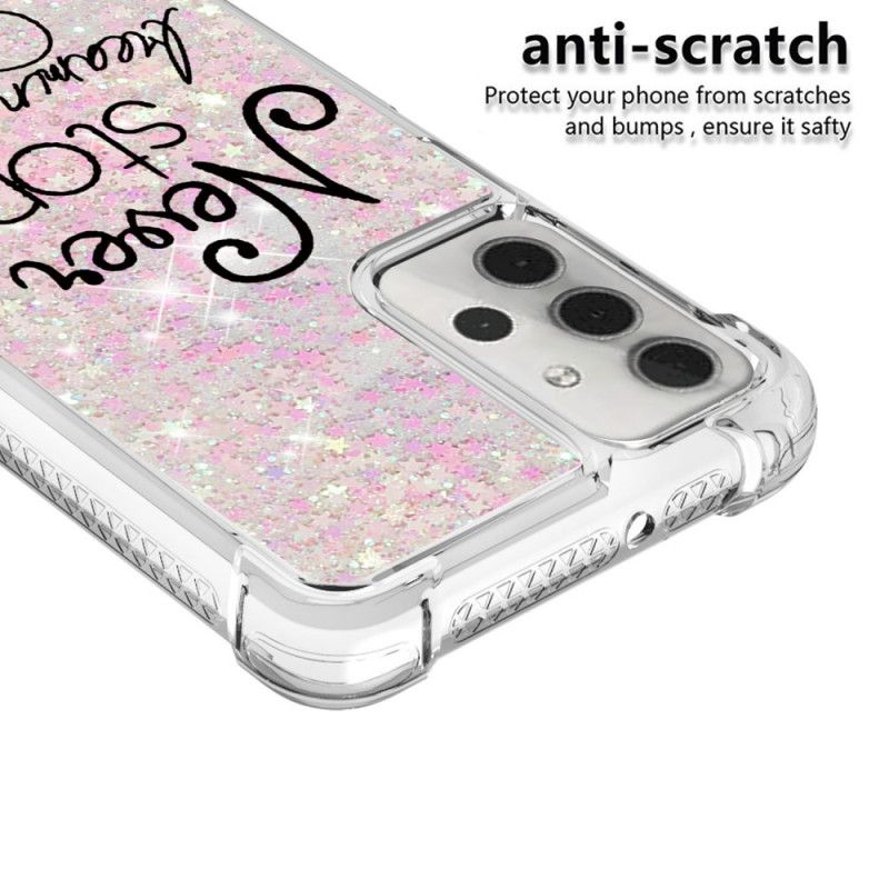 Cover for Samsung Galaxy A32 5G Glitter Træ