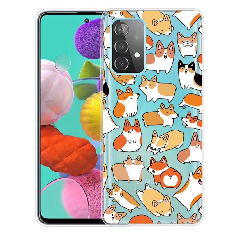 Cover Samsung Galaxy A32 5G Gennemsigtige Flere Hunde Beskyttelse