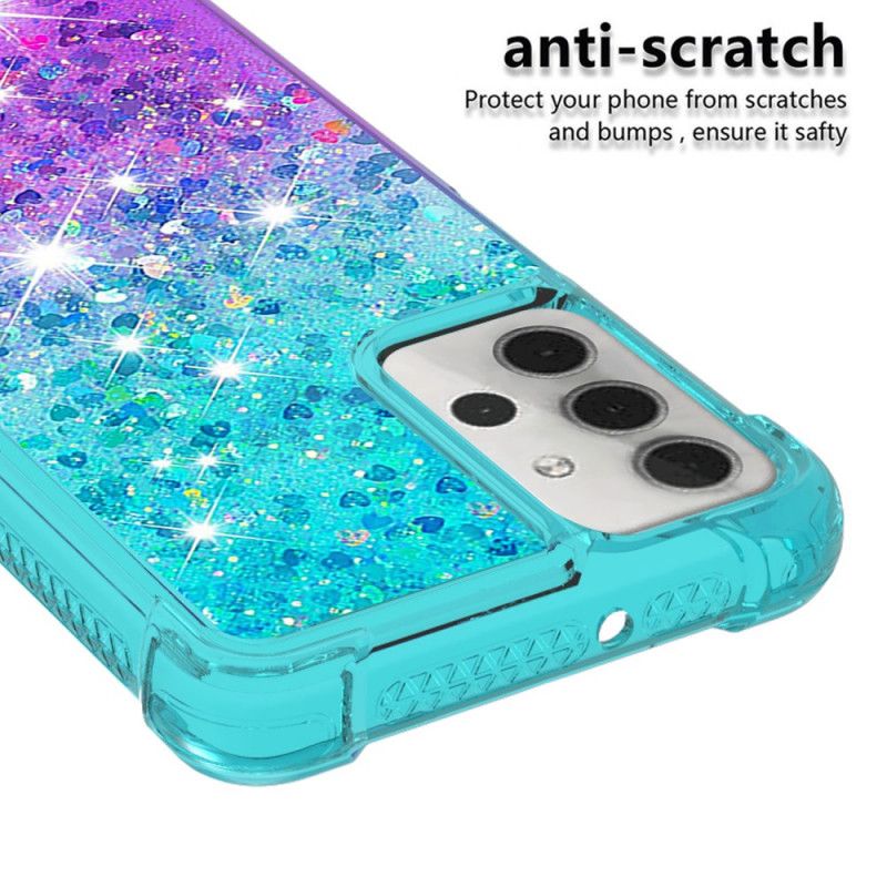 Cover Samsung Galaxy A32 5G Magenta Farvet Glitter