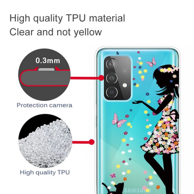 Cover Samsung Galaxy A32 5G Smukt Blomsterhoved