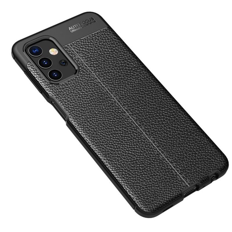 Cover Samsung Galaxy A32 5G Sort Dobbelt Line Lychee Læder Effekt