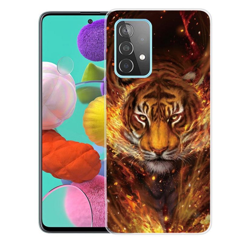 Cover Samsung Galaxy A32 5G Sort Fleksibel Tiger