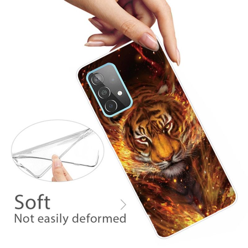 Cover Samsung Galaxy A32 5G Sort Fleksibel Tiger