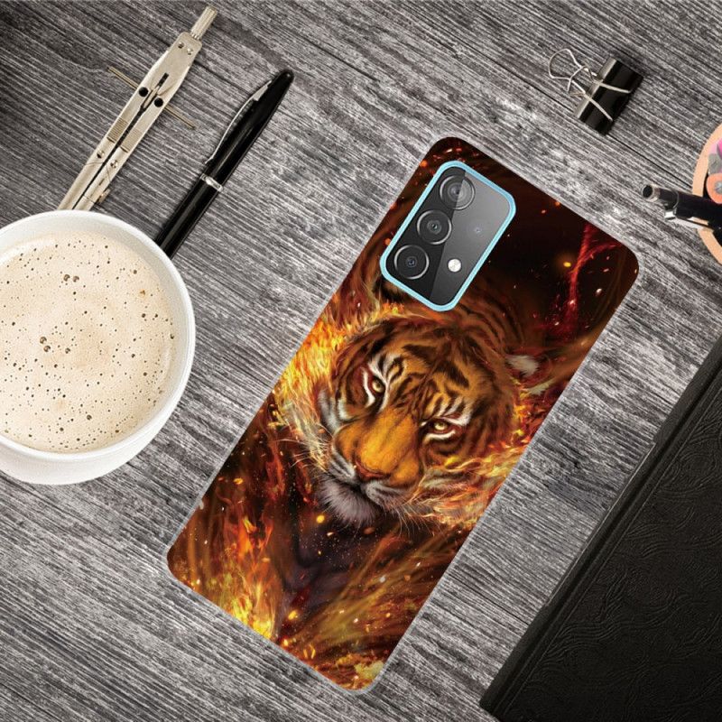 Cover Samsung Galaxy A32 5G Sort Fleksibel Tiger