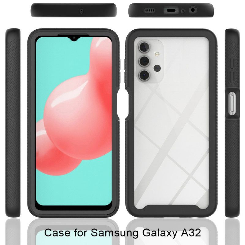 Cover Samsung Galaxy A32 5G Sort Mobilcover Hybrid Silikonefælgdesign