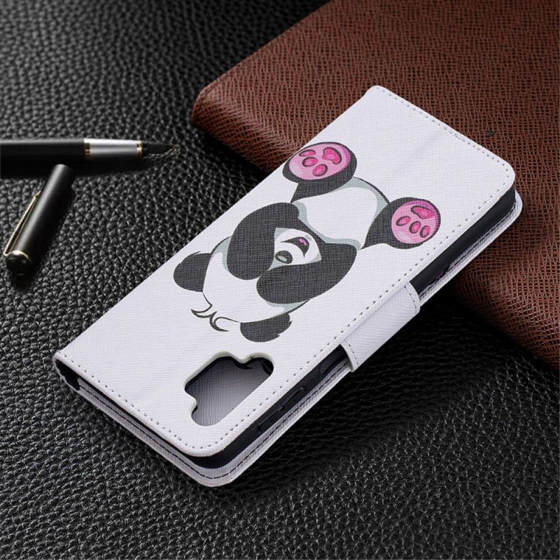 Flip Cover Læder for Samsung Galaxy A32 5G Sjov Panda