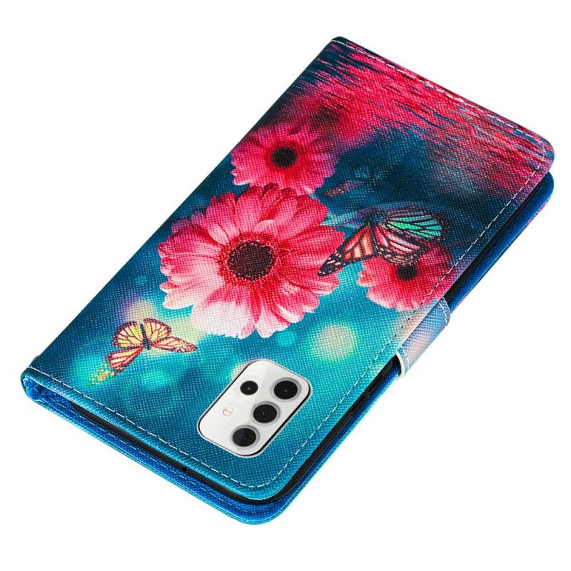 Flip Cover Læder for Samsung Galaxy A32 5G Sort Hvorfor Ikke Sommerfugle?