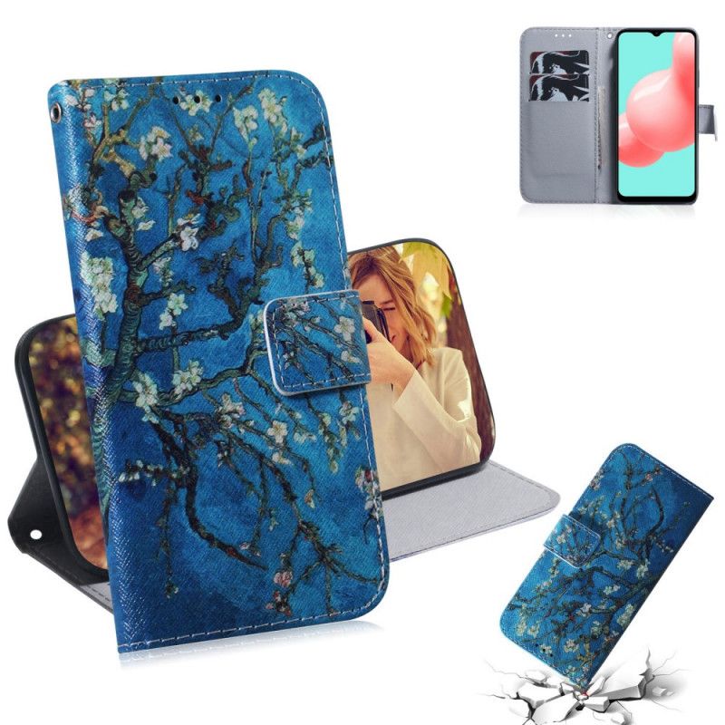 Flip Cover Læder Samsung Galaxy A32 5G Blomstrende Gren