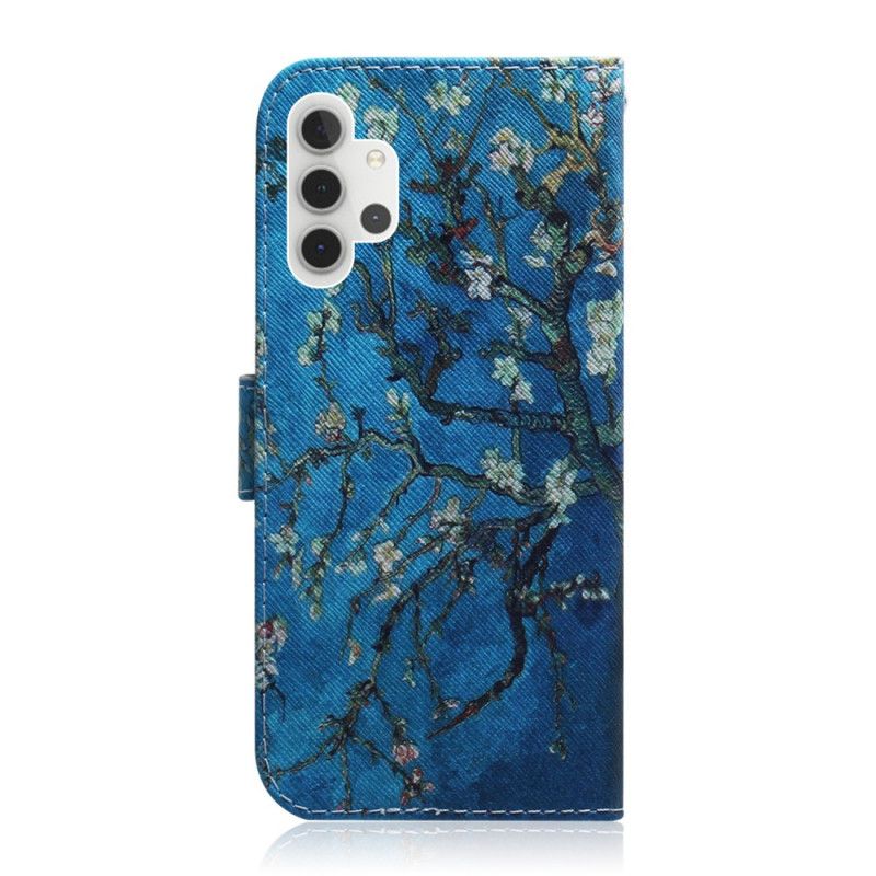 Flip Cover Læder Samsung Galaxy A32 5G Blomstrende Gren