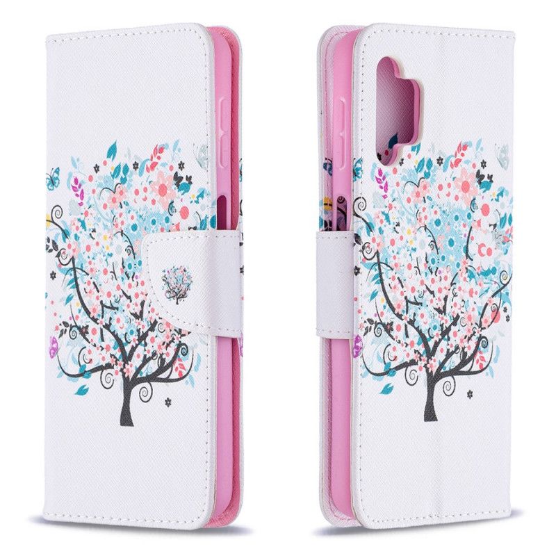 Flip Cover Læder Samsung Galaxy A32 5G Blomstret Træ