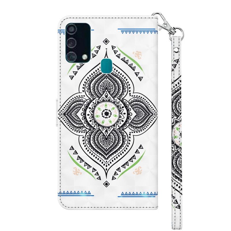 Flip Cover Læder Samsung Galaxy A32 5G Lys Pletter Mandala Med Rem Beskyttelse