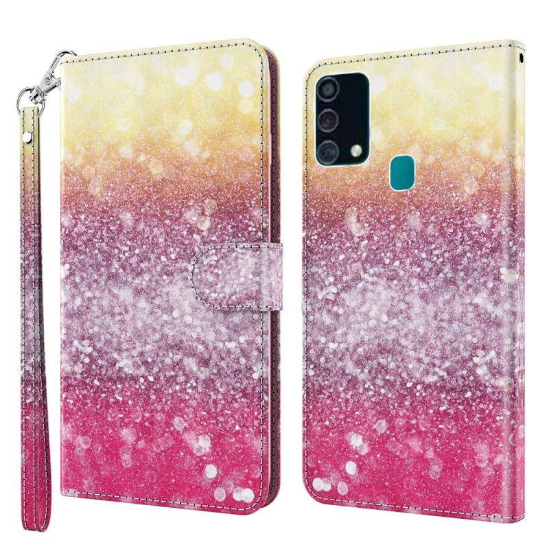 Flip Cover Læder Samsung Galaxy A32 5G Lys Spot Magenta Glitter