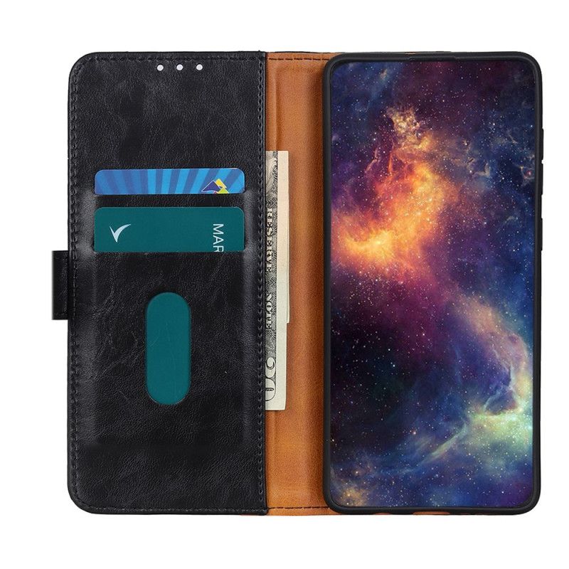 Flip Cover Læder Samsung Galaxy A32 5G Sort Khazneh Elegance Læder Stil Beskyttelse