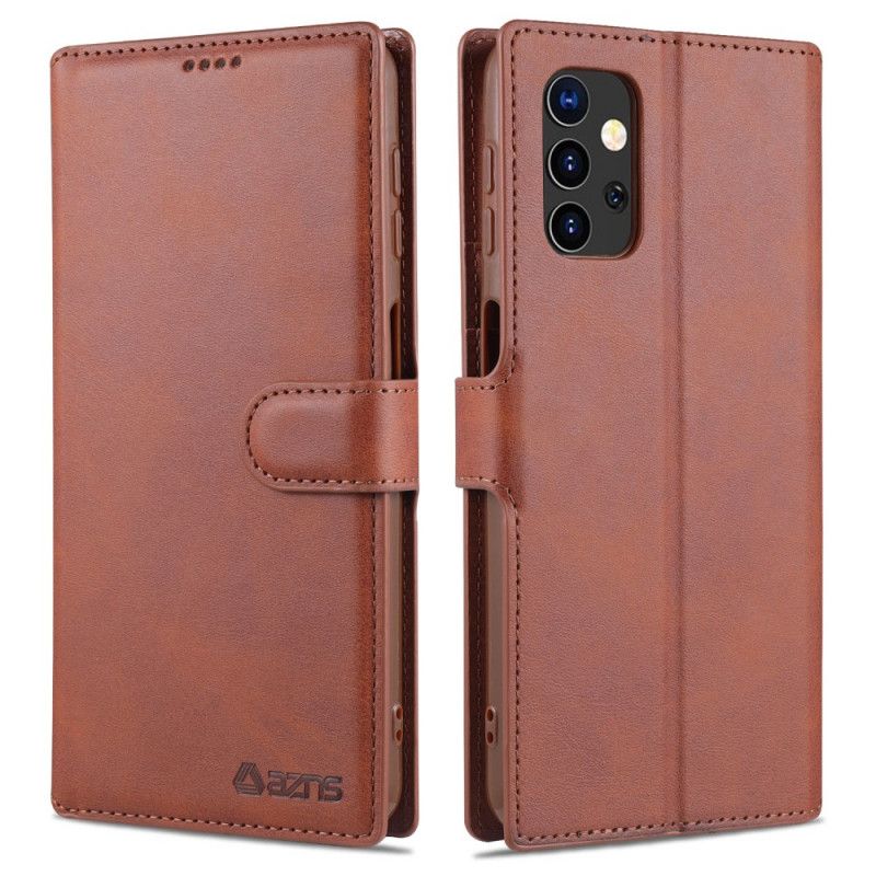 Flip Cover Læder Samsung Galaxy A32 5G Sort Retro Azns