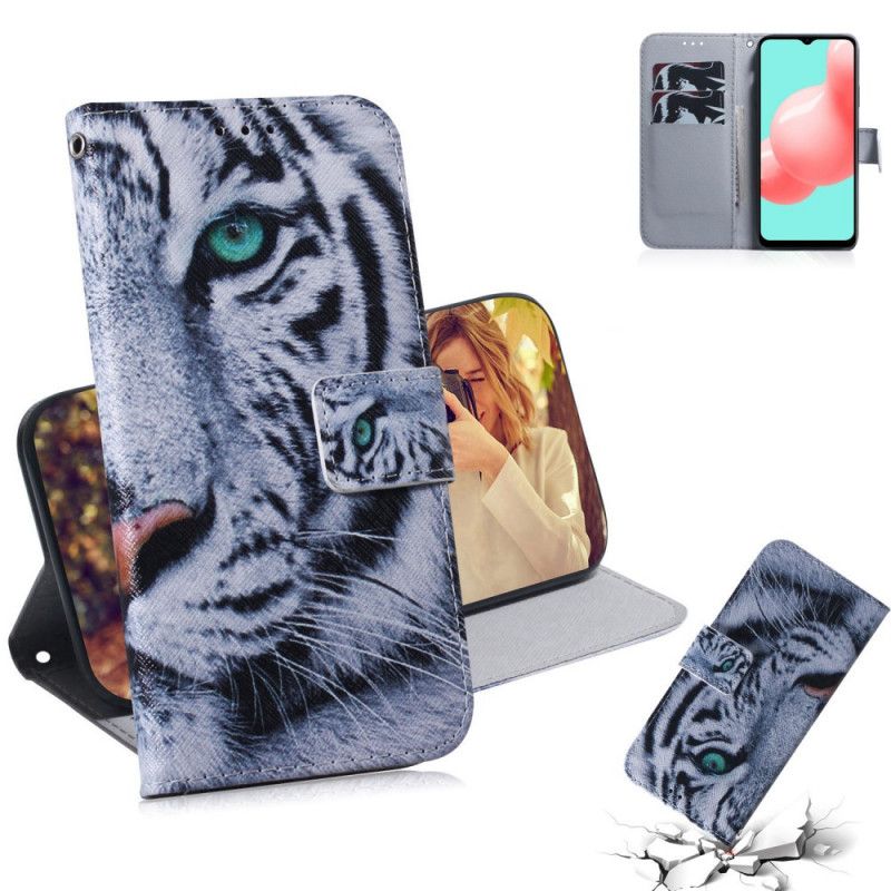 Flip Cover Læder Samsung Galaxy A32 5G Tiger Ansigt