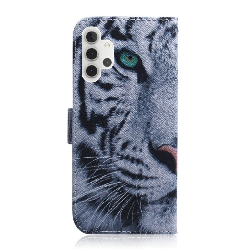 Flip Cover Læder Samsung Galaxy A32 5G Tiger Ansigt