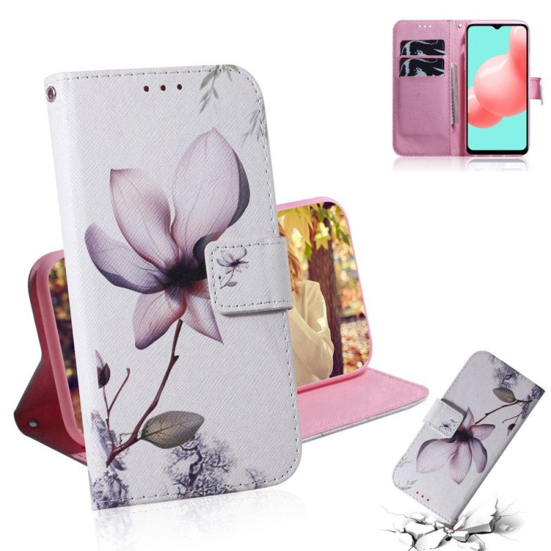 Flip Cover Samsung Galaxy A32 5G Gammel Rosenblomst