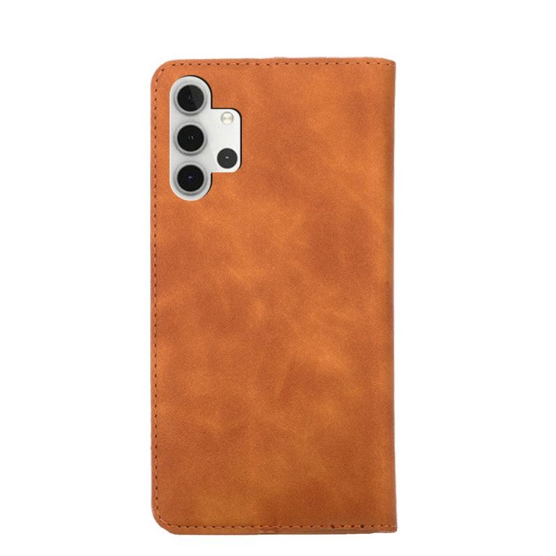 Læder Cover for Samsung Galaxy A32 5G Sort Hud-Berøring