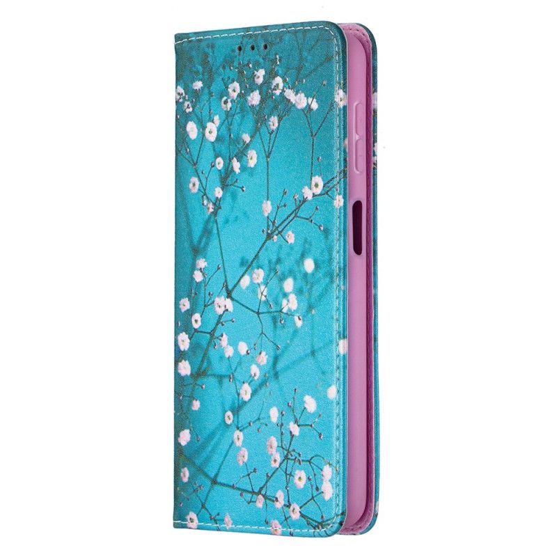 Læder Cover Samsung Galaxy A32 5G Blomstrende Grene