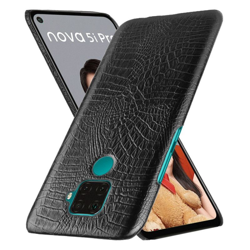 Cover Huawei Mate 30 Lite Sort Krokodillehudstil