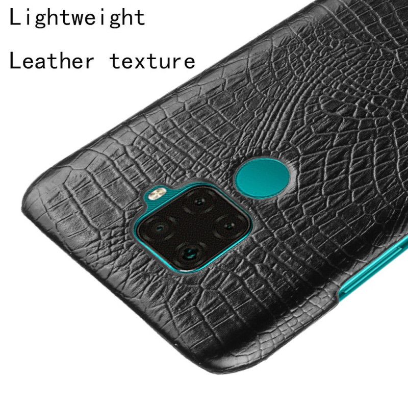 Cover Huawei Mate 30 Lite Sort Krokodillehudstil