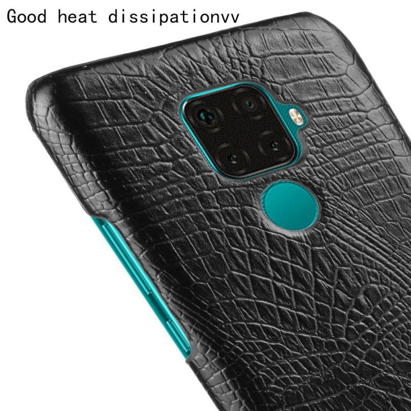 Cover Huawei Mate 30 Lite Sort Krokodillehudstil