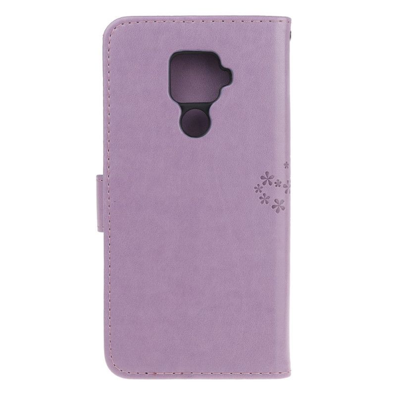 Flip Cover Huawei Mate 30 Lite Cyan Mobilcover Træ- Og Stringugler