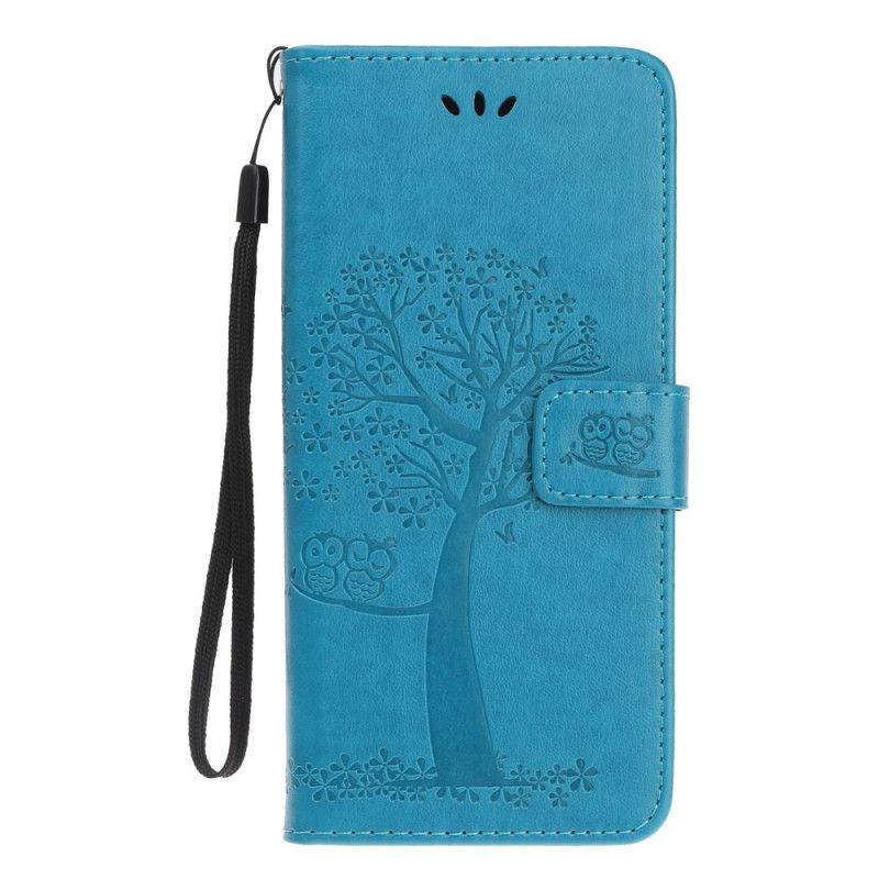 Flip Cover Huawei Mate 30 Lite Cyan Mobilcover Træ- Og Stringugler