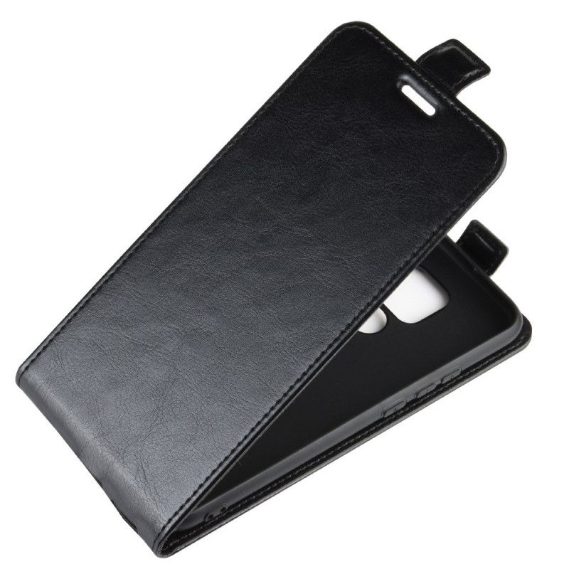 Flip Cover Læder Huawei Mate 30 Lite Sort Retro Foldning Beskyttelse