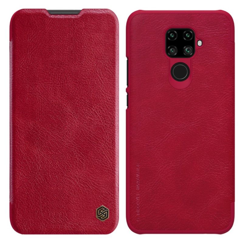 Læder Cover Huawei Mate 30 Lite Rød Nillkin Qin-Serie