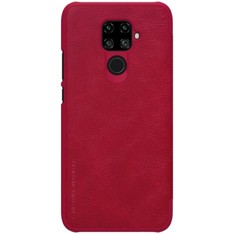 Læder Cover Huawei Mate 30 Lite Rød Nillkin Qin-Serie