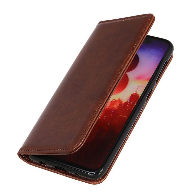 Læder Cover Huawei Mate 30 Lite Sort Elegant Split Læder Beskyttelse