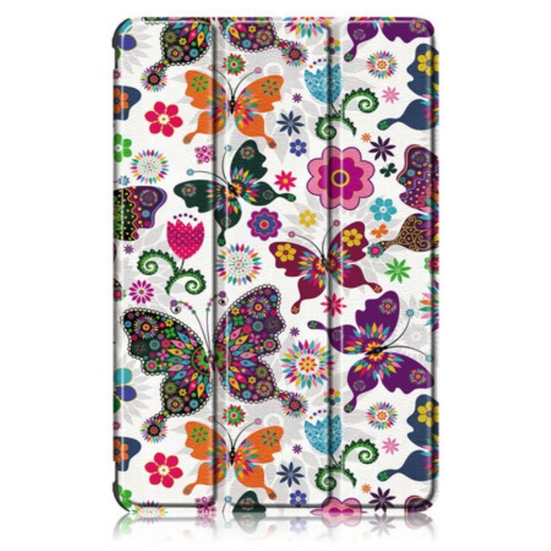 Cover Samsung Galaxy Tab S8 / Tab S7 Forbedrede Sommerfugle Og Blomster