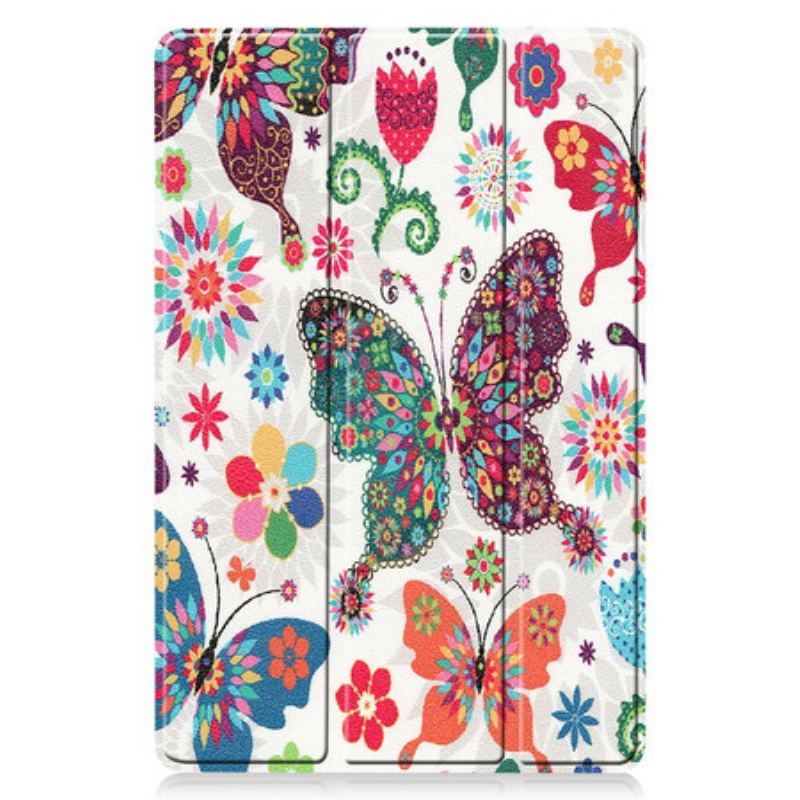 Cover Samsung Galaxy Tab S8 / Tab S7 Vintage Blomsterpenneholder