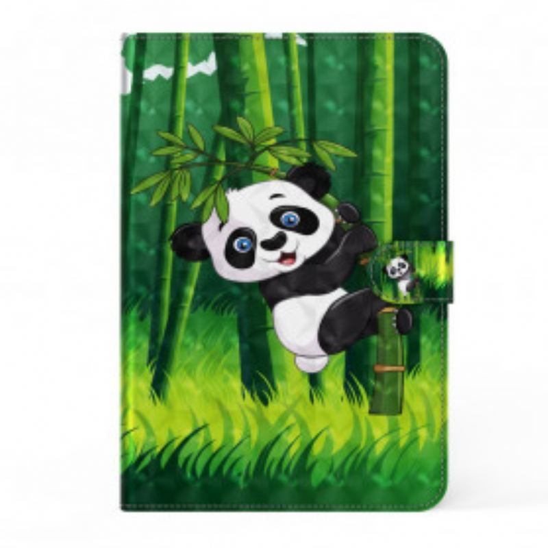 Læder Cover Samsung Galaxy Tab S8 / Tab S7 Panda I Imiteret Læder