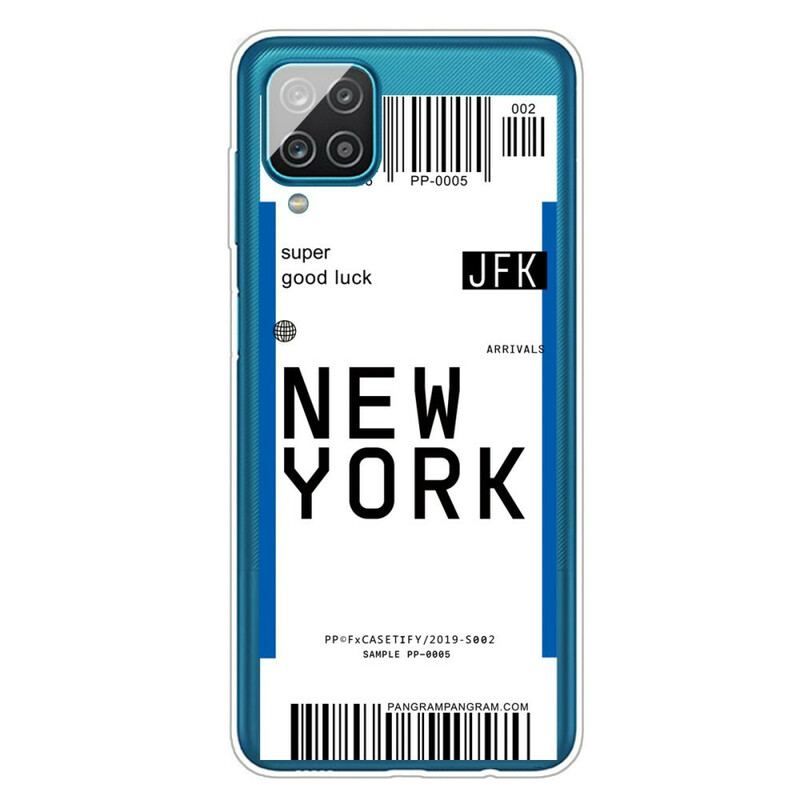 Cover Samsung Galaxy M12 / A12 Boardingkort Til New York