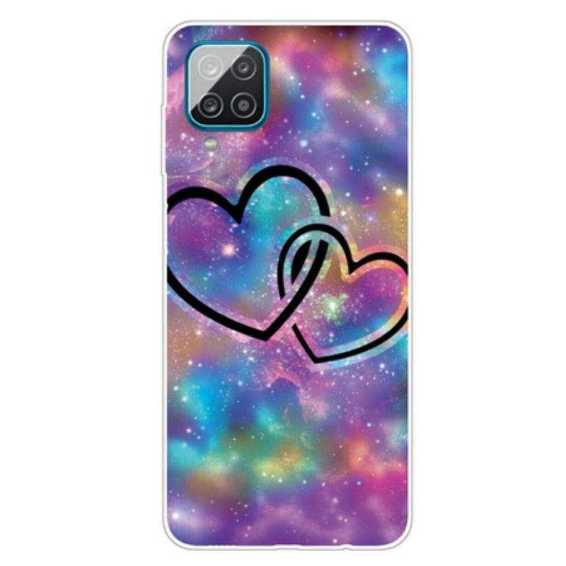 Cover Samsung Galaxy M12 / A12 Lænkede Hjerter